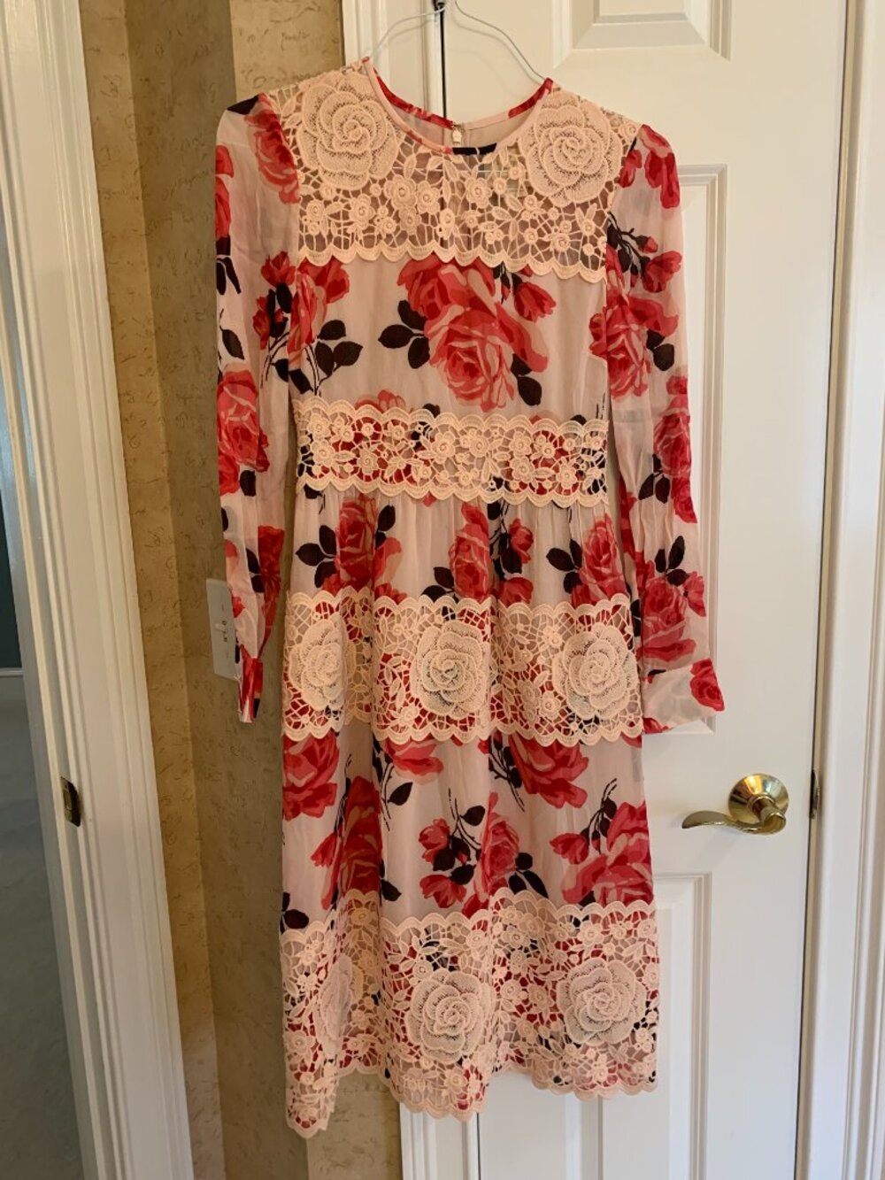 Kate Spade Rambling Roses Rosa Lace Dress Sz 2 - Picture 2 of 4